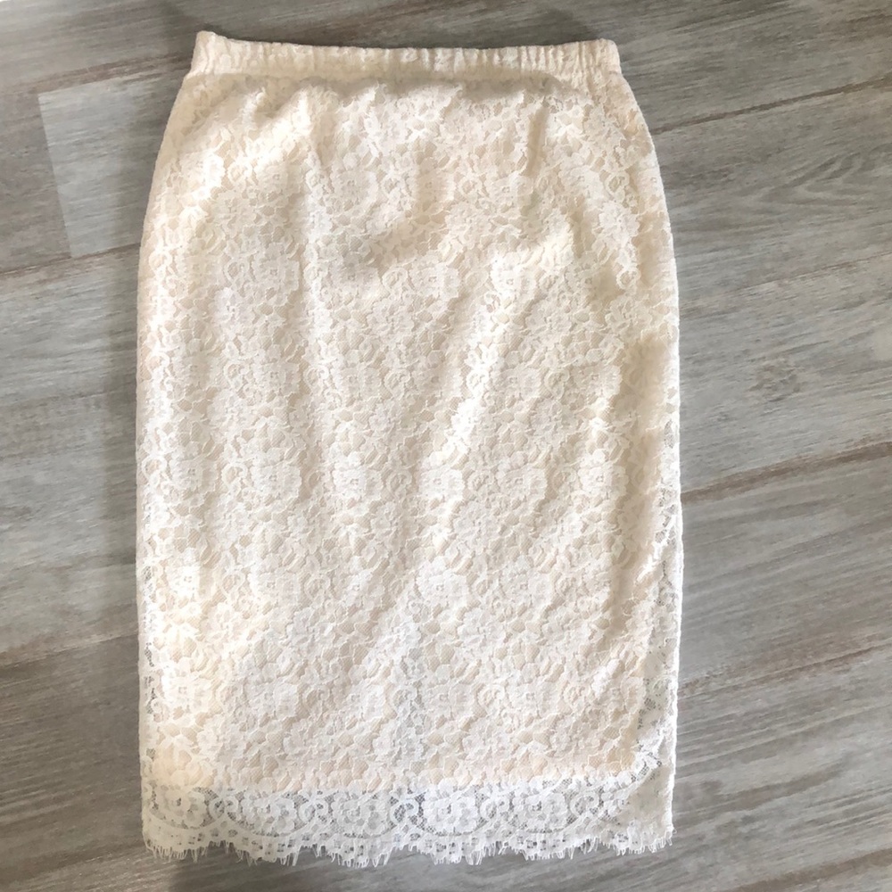 High waist lace skirt